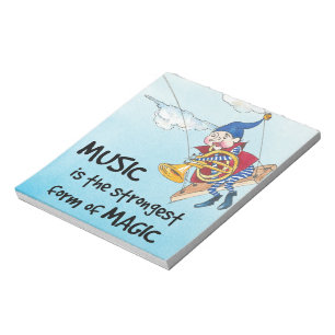 De magie van muziek notitieblok