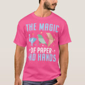 De magie van papier en handen origami t-shirt (Voorkant)