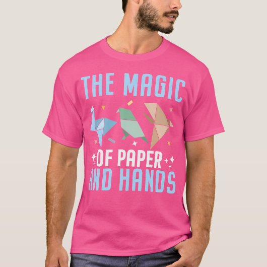 De magie van papier en handen origami t-shirt (Voorkant)