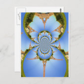 De magie van Parijs: geometrische Eiffeltoren Briefkaart (Voorkant / Achterkant)