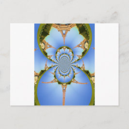 De magie van Parijs: geometrische Eiffeltoren Briefkaart