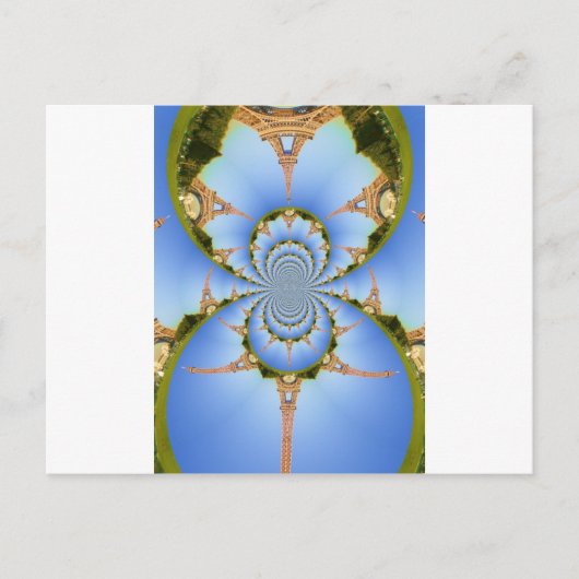 De magie van Parijs: geometrische Eiffeltoren Briefkaart (Voorkant)