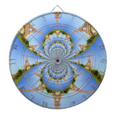 De magie van Parijs: geometrische Eiffeltoren Dartbord (Voorkant)