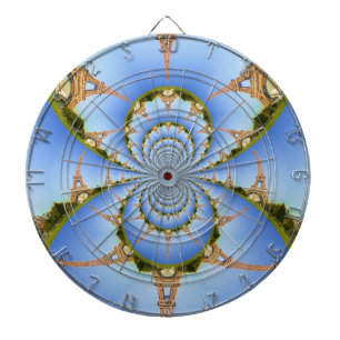 De magie van Parijs: geometrische Eiffeltoren Dartbord
