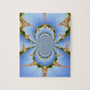 De magie van Parijs: geometrische Eiffeltoren Legpuzzel