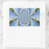 De magie van Parijs: geometrische Eiffeltoren Rechthoekige Sticker (Tas)