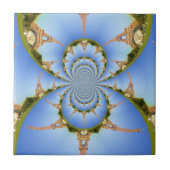 De magie van Parijs: geometrische Eiffeltoren Tegeltje (Voorkant)