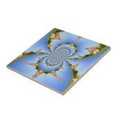 De magie van Parijs: geometrische Eiffeltoren Tegeltje (Zijkant)