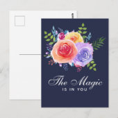 De magie zit in je Inspirerend bloem Briefkaart (Voorkant / Achterkant)