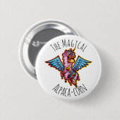 De magische alpaca-maïs ronde button 5,7 cm (Voorkant /achterkant)