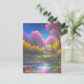 De magische charme van een kleurrijk zonovergoten  briefkaart (Staand voorkant)