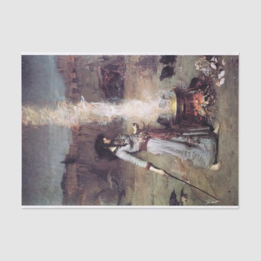 De Magische Cirkel van John William Waterhouse -18 Tissuepapier (Voorkant)