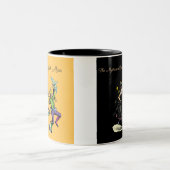 De magische damselfvrouw en het man van de mot tweekleurige koffiemok (Center)