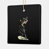 De magische damselfvrouw keramisch ornament (Links)