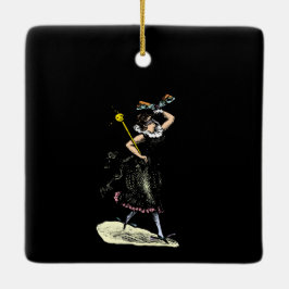 De magische damselfvrouw keramisch ornament