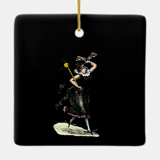 De magische damselfvrouw keramisch ornament (Achterkant)