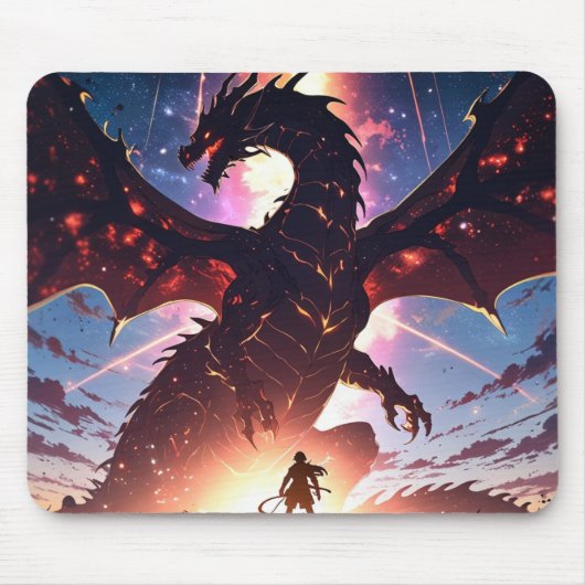 De magische draak Mousepad Muismat (Voorkant)