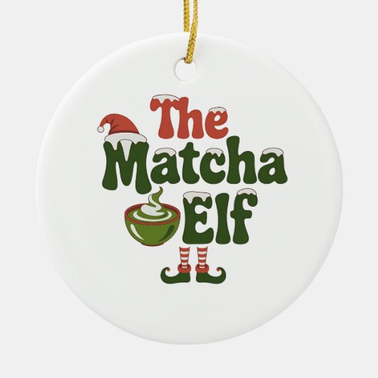 De magische Drink van de Matcha Elf Keramisch Ornament (Voorkant)