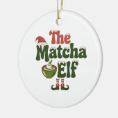 De magische Drink van de Matcha Elf Keramisch Ornament (Links)