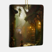 De Magische Fantastische Kunst van de Boekwinkel p Keramisch Ornament (Rechts)