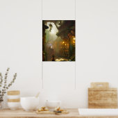 De Magische Fantastische Kunst van de Boekwinkel Poster (Keuken)