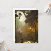De magische Fantasy Art Greeting van de boekwinkel Kaart (Voorkant / Achterkant in situ)