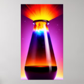 De magische fles | Lavalamp | Verloop | AI Poster (Voorkant)