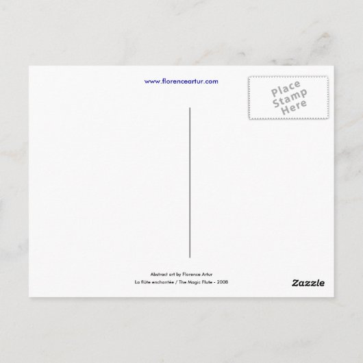 De magische flute briefkaart (Achterkant)