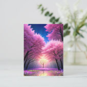 De magische gloed van de gouden boom briefkaart (Staand voorkant)