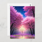 De magische gloed van de gouden boom briefkaart (Voorkant / Achterkant)