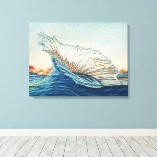 De magische golf canvas afdruk (Insitu (Houten vloer))