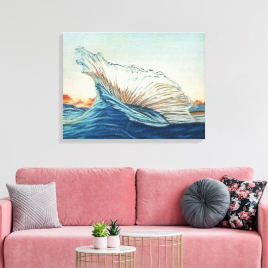 De magische golf canvas afdruk (Insitu (Woonkamer))