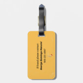 De Magische hand vier elementen tarot card yellow Bagagelabel (Achterkant verticaal)