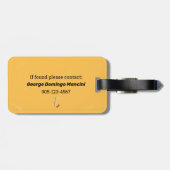 De Magische hand vier elementen tarot card yellow Bagagelabel (Achterkant horizontaal)