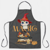 De magische heks uil Herfst thema Schort (Voorkant)