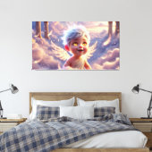 De magische hemel-aangeraakt baby jongen canvas afdruk (Insitu (Slaapkamer))