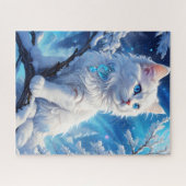 De magische katachtige van de winter: legpuzzel (Horizontaal)