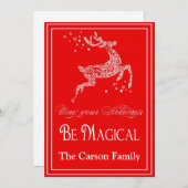 De Magische Kerstkaart van het rendier - de Kaart (Voorkant / Achterkant)