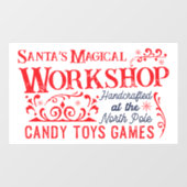 De magische kerstworkshop van de kerstman raamsticker (Vel)
