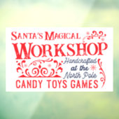 De magische kerstworkshop van de kerstman raamsticker (Vel 3)