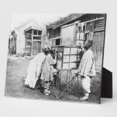 De magische lantaarn, c.1870 (b/w foto) fotoplaat (Zijkant)