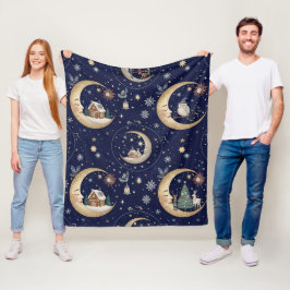 De Magische nacht voor Kerstmis Fleece Deken
