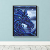 De 'Magische Nijddrakenfantasie' van Renee Lavoie Canvas Afdruk (Insitu (Houten vloer))