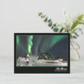 De magische Noordelijke Kerstkaart van Lichten (Staand voorkant)