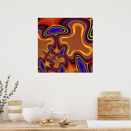 "De magische paddenstoelen in het zuiden van Wajak Poster (Keuken)