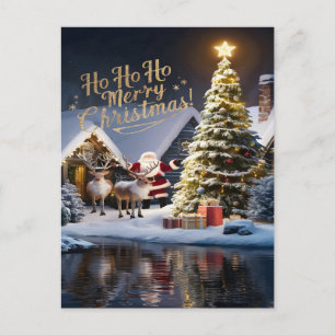 De magische rendiervlucht van de Kerstman Briefkaart