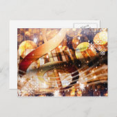 de magische van de de pianoleraar van de feestdagenkaart (Voorkant / Achterkant)