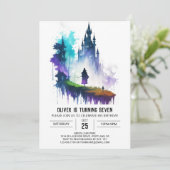 De magische verjaardag van Little Wizard Kaart (Staand voorkant)