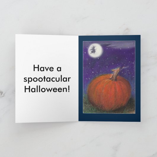 De magische volle maan van de Fee van de Pompoen Kaart (Binnen)