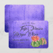 De magische Waterverf Succuleert paars sparen de D Kaart (Voorkant / Achterkant)